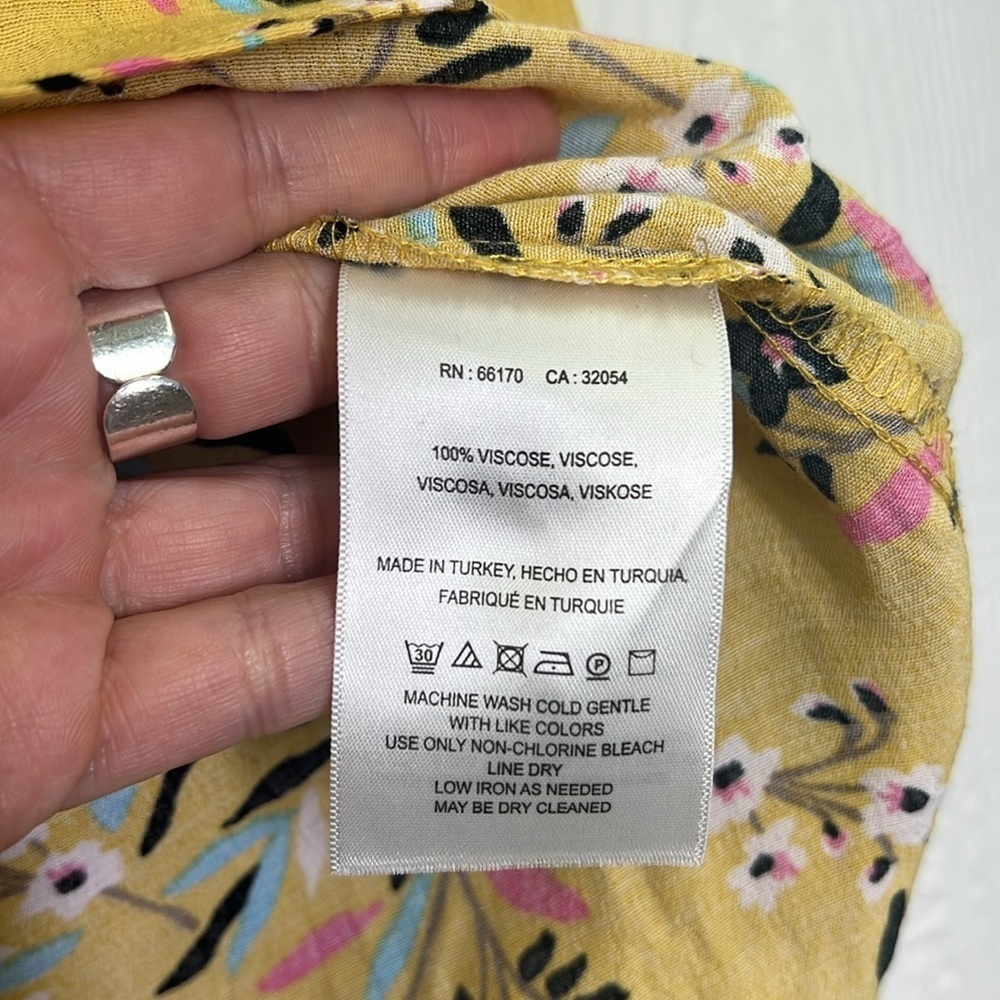 Anthropologie - Maeve Meadowsweet Colorful Floral Long Sleeve Blouse Size 0 - Picture 11 of 15